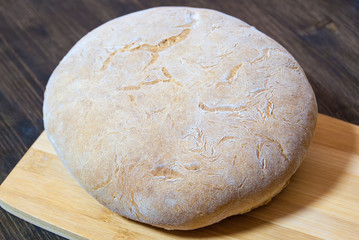 Organic bread homemade. Bread is not for sale.