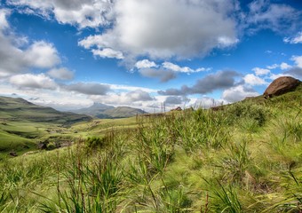 Rock formations of the Drakensberge at the Mkhomazi Wilderness area