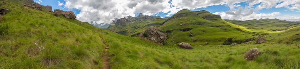 Rock formations of the Drakensberge at the Mkhomazi Wilderness area