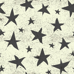 Scandinavian seamless pattern with stars. Stock vector.