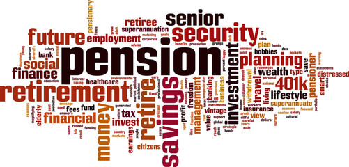 Pension word cloud