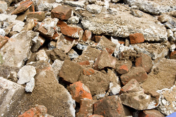 Fototapeta premium Pile of construction rubble.