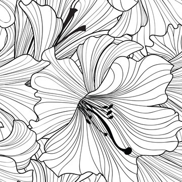 Floral seamless pattern. Flower background. Flourish texture