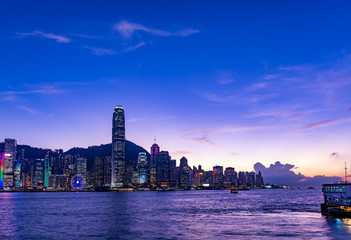 Fototapeta premium 九龍半島から望む香港の夜景