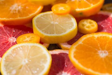 Various sliced citrus