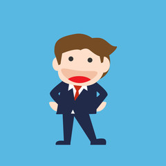 Businessman Standing , Vector  cartoon