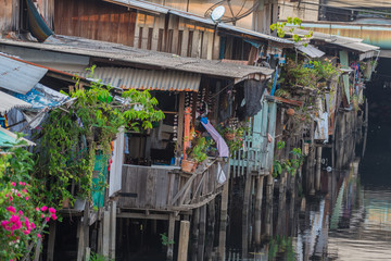 Life in the slums of Bangkok,Thailand