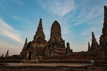Naklejka premium タイ・アユタヤ遺跡・ワット・チャイワッタナーラーム