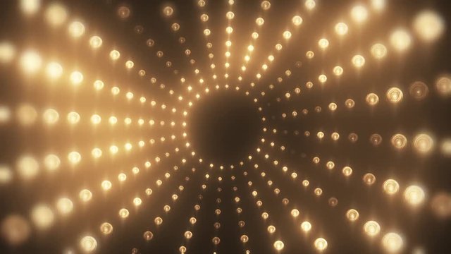 Gold circle led animated VJ background