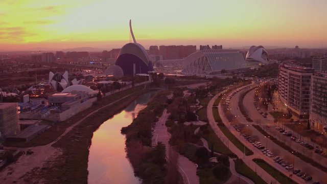 Poblados Maritimos Natzaret Valencia Spain Aerial view Drone wide