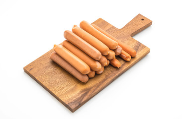 mix sausage on white background