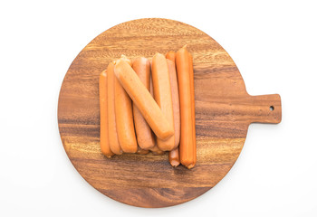mix sausage on white background