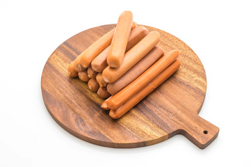 mix sausage on white background