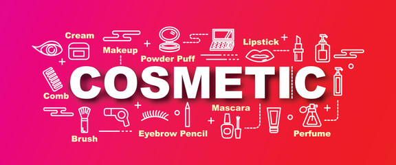 cosmetic vector trendy banner