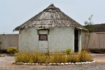 Rounded Djiboutian huts in a village in Arta Region, Djibouti Horn of Africa