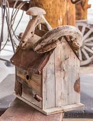 Rustic Wooden Bird House