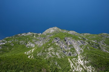 High mountain under blue sky