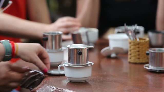Coffe degustation in a nature park Vietnam, Asia, Luwak coffe