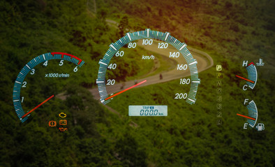 Dashboard bike display digital indicator.