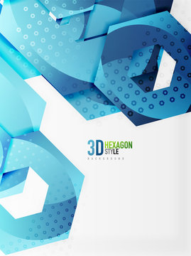 Vector 3d hexagon background