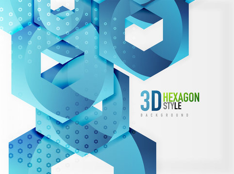 Vector 3d hexagon background