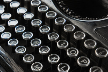 Keyboard of a typewriter 40s