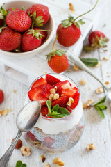 Chia pudding Strawberry parfait