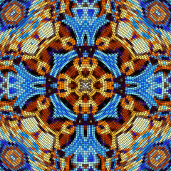 Seamless background pattern. Decorative geometric mosaic art pattern.