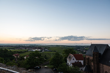 rheinebene vor sonnenaufgang