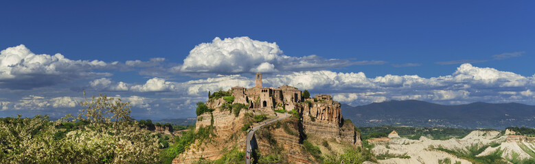 Civita di Bagnoregio old town, panoramic view