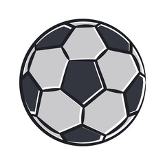 Obraz premium Cartoon soccer ball. Vector illustration