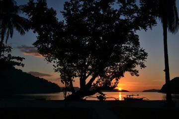 Sunset on the coast. Philippines