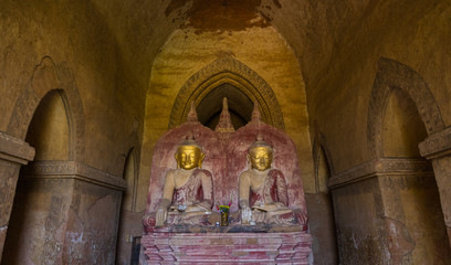 Buddha figure, Dhamayan Gyi temple, Bagan, Myanmar