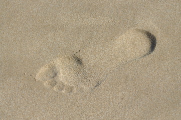 Fußabdruck im sand