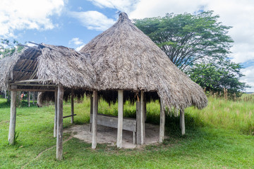 Fototapeta na wymiar Simple house in an indigenous village in Gran Sabana region of Venezuela