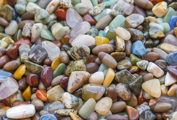 colorful polished gemstones