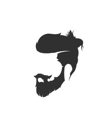 Obraz premium mens hairstyle with a beard and mustache