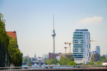 The TV Tower of Berlin that located on the Alexanderplatz