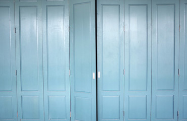 Blue Wooden Hinge Door