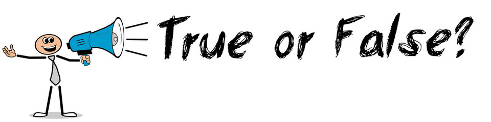 True or False / Mann mit Megafon