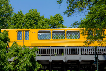 U-Bahn elevated subway in the city of berlin