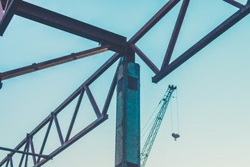 reinforced concrete structure against the sky