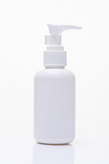 Cosmetics, Moisturizer, Bottle isolated on white.