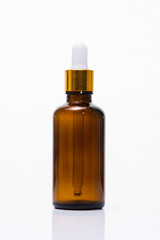 Cosmetics, Moisturizer, Serum Bottle isolated on white.