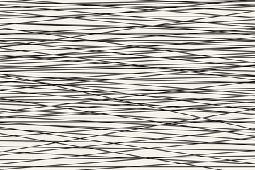 Black and white Abstract horizontal striped pattern. Vector