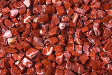 rosso levante, red natural marble on white background