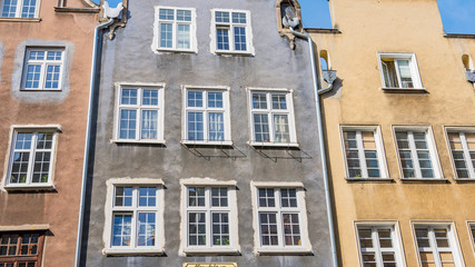 GDANSK, POLAND : Beautiful narrow houses of old Gdansk.