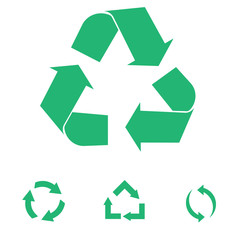 Obraz premium Eco cycle arrows icon set vector