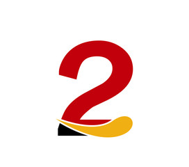 Vector sign number 2 logo
