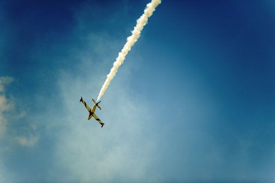 Acrobatic Plane Flying Low